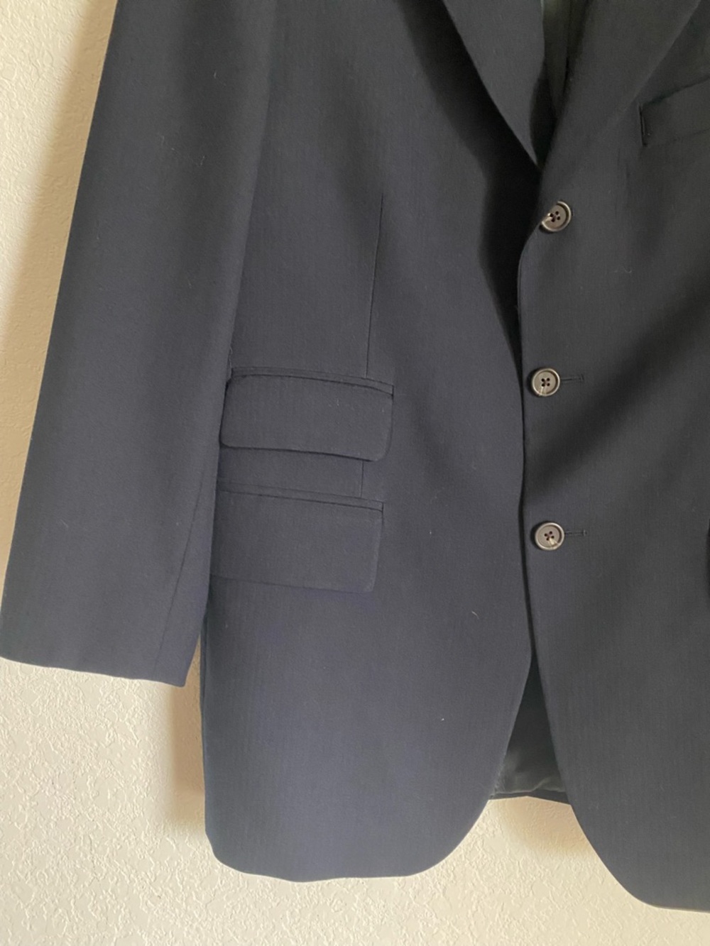 Ralph Ralph Lauren Pure New Wool Classic Navy Single Breasted Office Blazer 40R - Picture 16 of 16